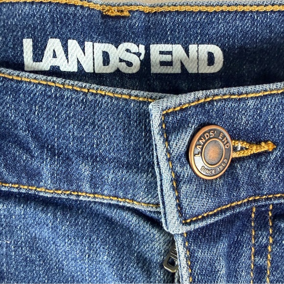 Lands' End Women's Recover High Rise Wide Leg Blue Jeans 10 - Indigo Tide Blue - Picture 8 of 16